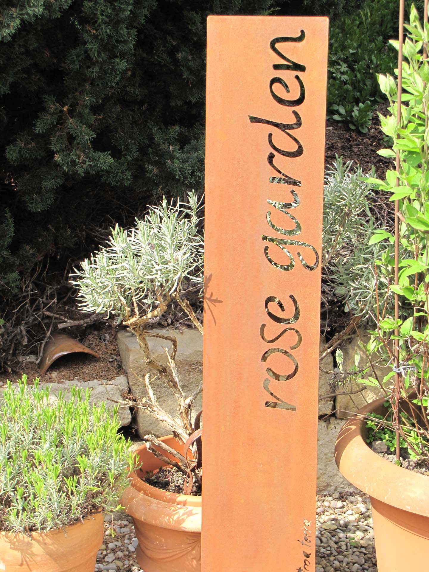 Prima Terra Gartenstele Rost mit Schriftzug Englisch Prima Terra Gartenstele Rost mit Schriftzug Englisch