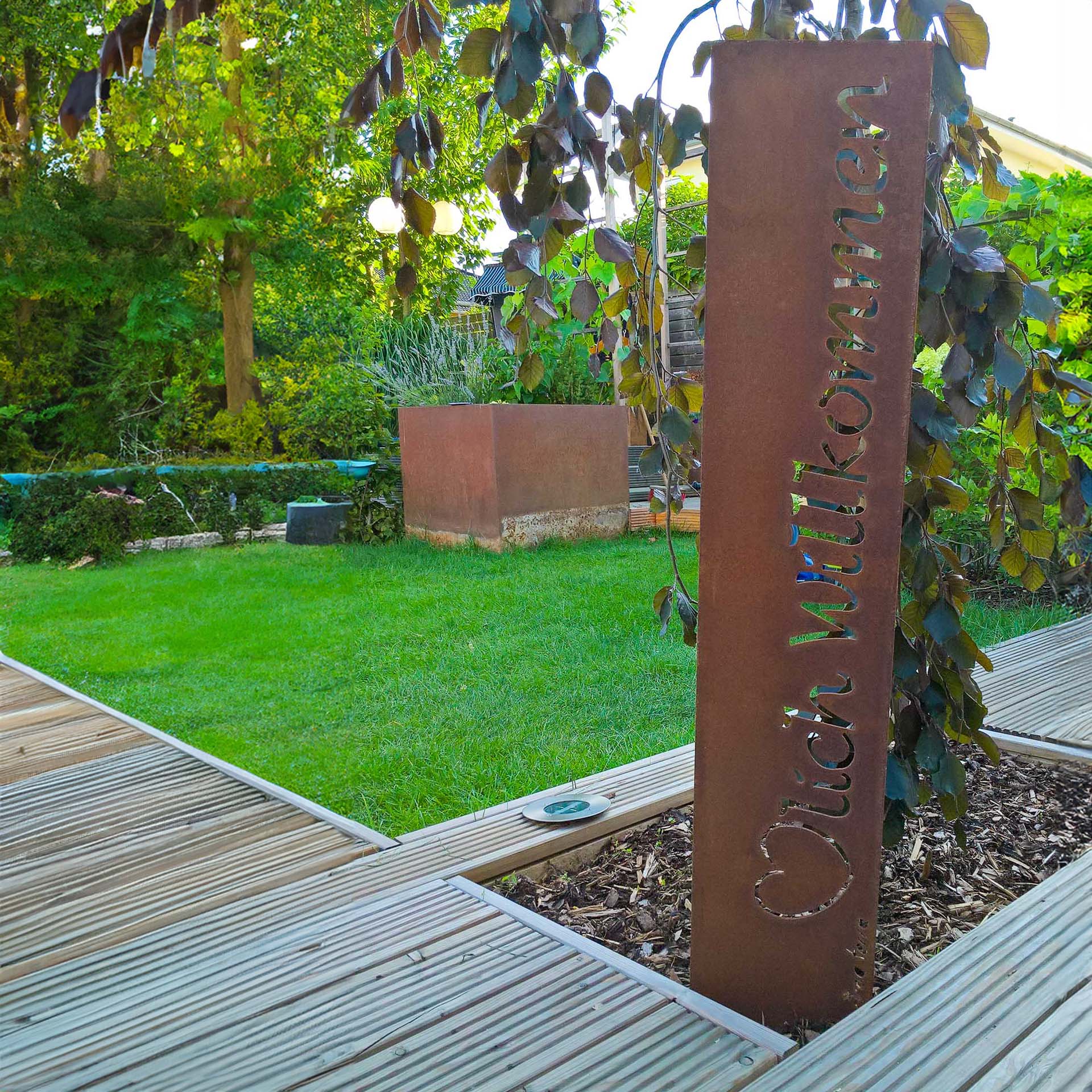 Prima Terra Gartenstele Rost mit Schriftzug Prima Terra Gartenstele Rost mit Schriftzug