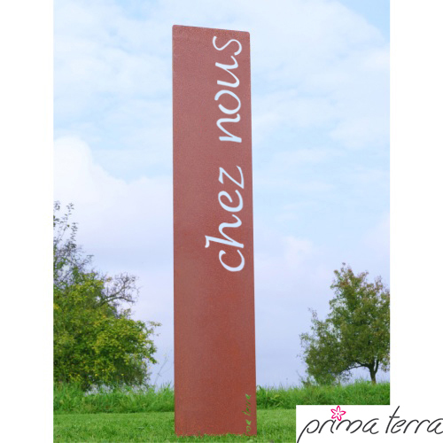 Prima Terra Gartenstele Rost mit Schriftzug Französisch Prima Terra Gartenstele Rost mit Schriftzug Französisch