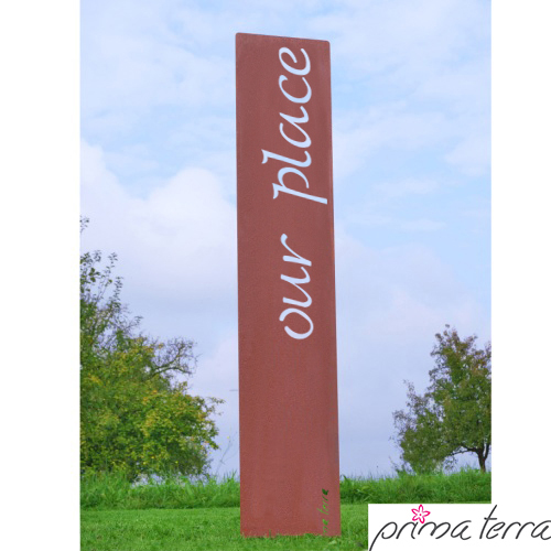 Prima Terra Gartenstele Rost mit Schriftzug Englisch Prima Terra Gartenstele Rost mit Schriftzug Englisch