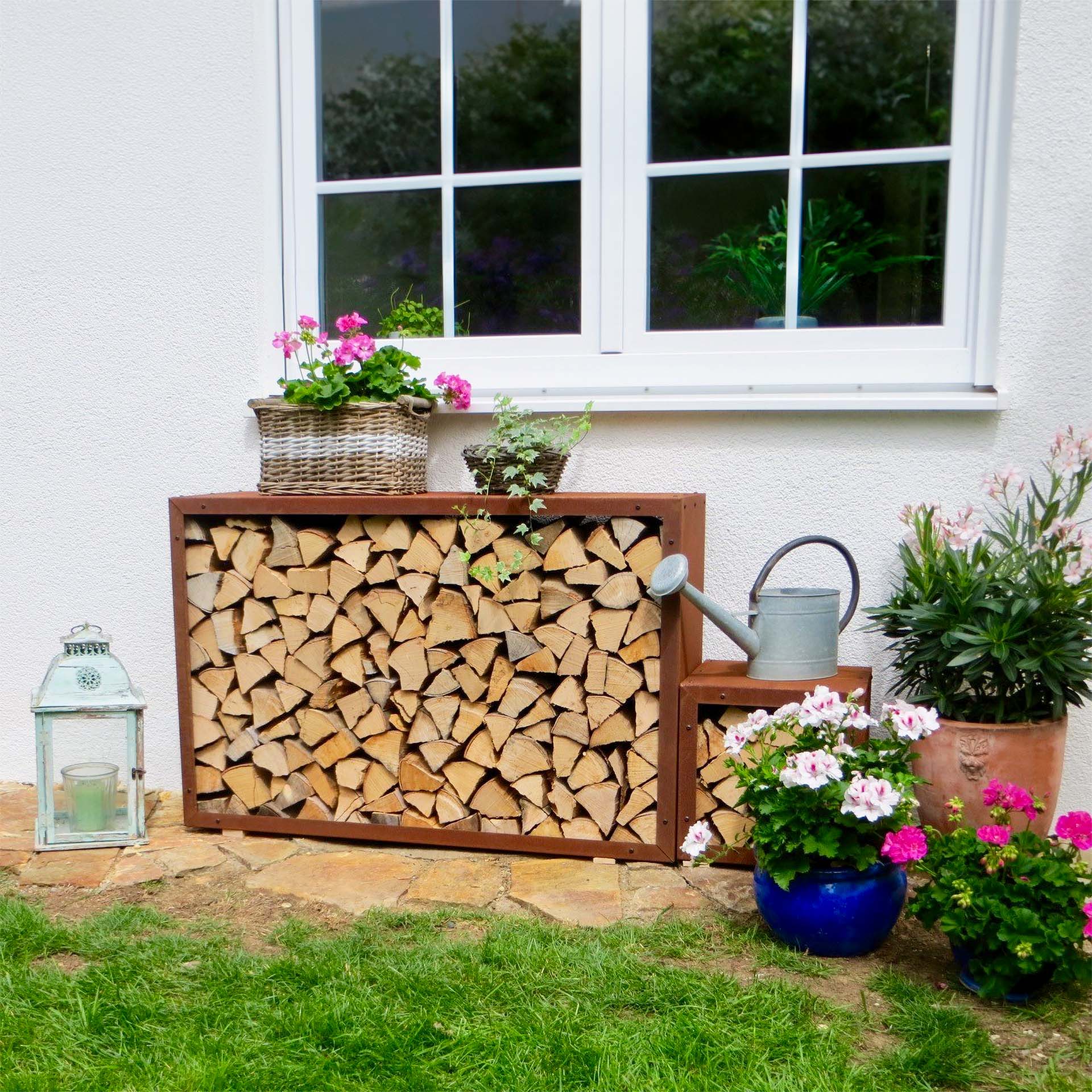 Prima Terra Edelrost Kaminholzregal eckig Prima Terra Edelrost Kaminholzregal eckig