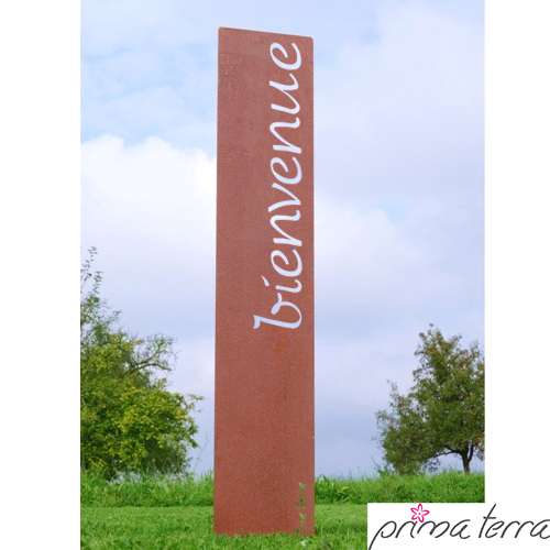Prima Terra Gartenstele Rost mit Schriftzug Französisch Prima Terra Gartenstele Rost mit Schriftzug Französisch
