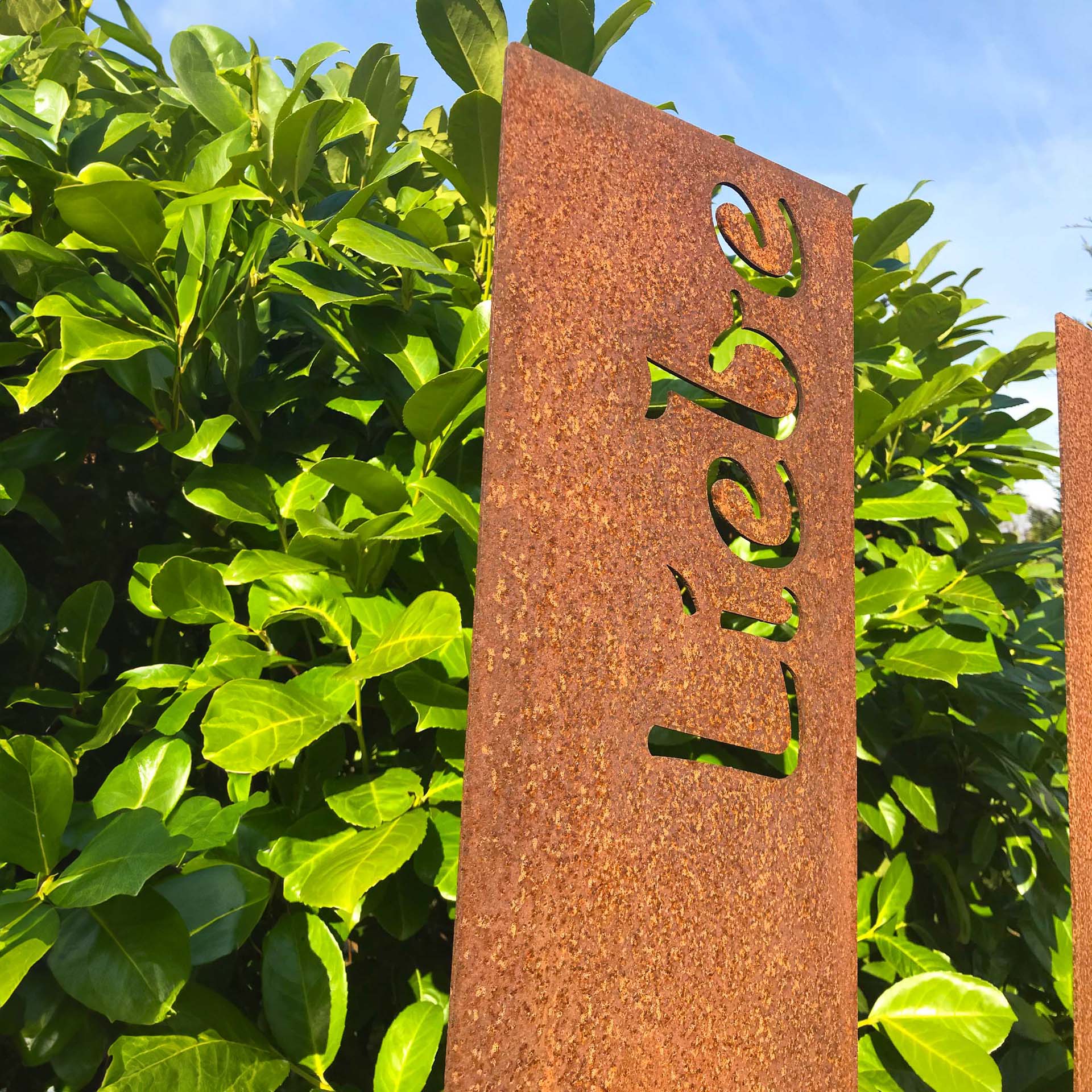 Prima Terra Gartenstele Rost mit Schriftzug Prima Terra Gartenstele Rost mit Schriftzug