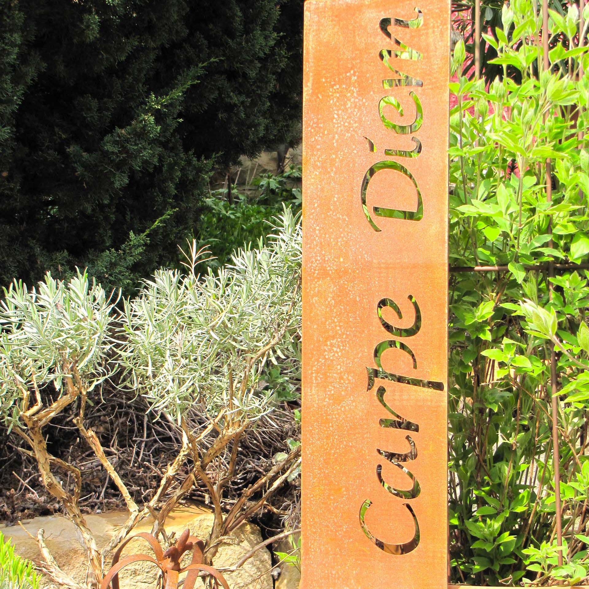 Prima Terra Gartenstele Rost mit Schriftzug Prima Terra Gartenstele Rost mit Schriftzug