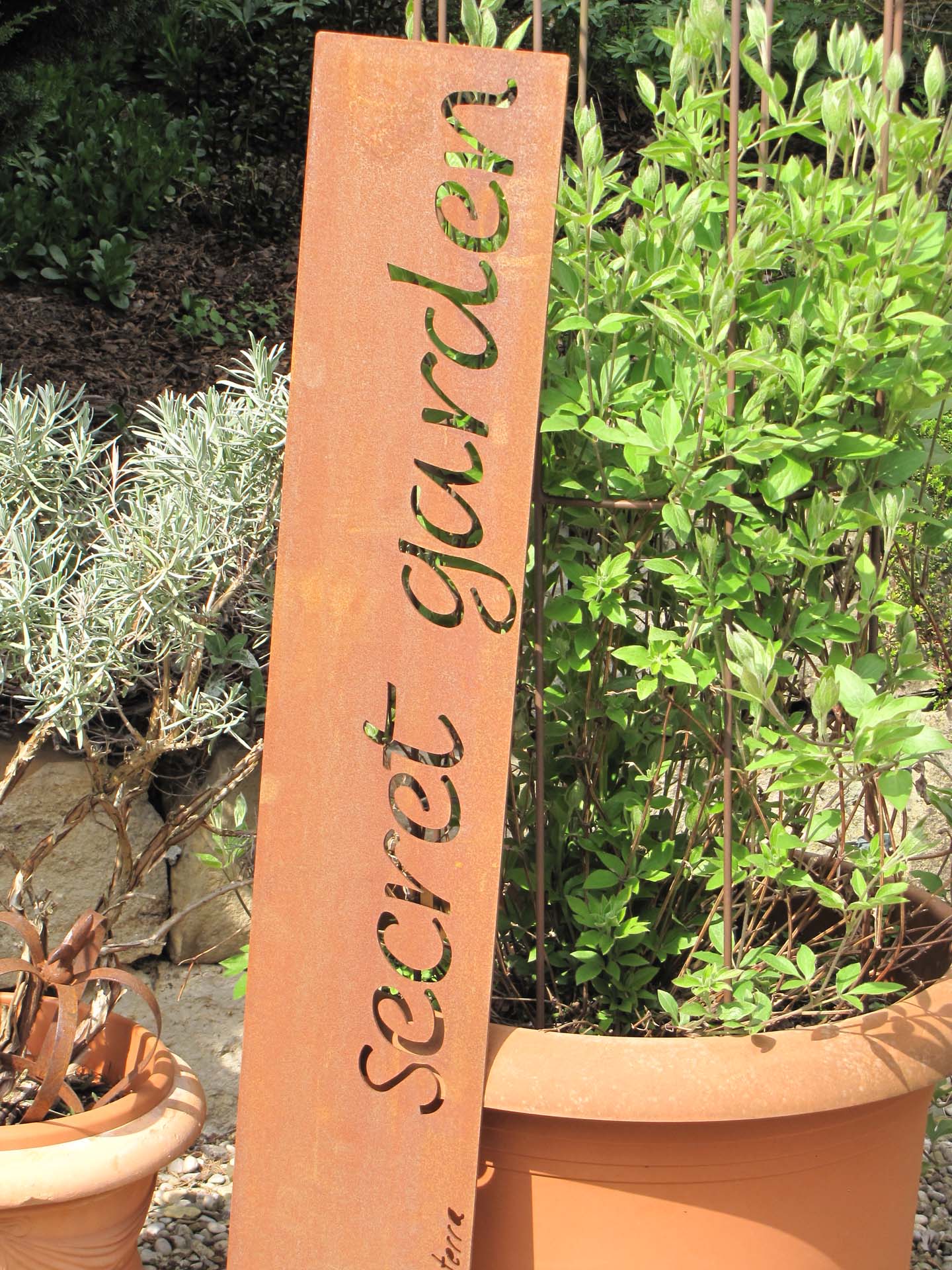 Prima Terra Gartenstele Rost mit Schriftzug Englisch Prima Terra Gartenstele Rost mit Schriftzug Englisch
