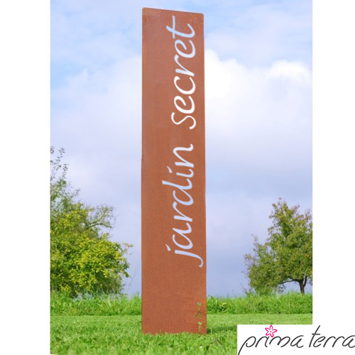 Prima Terra Gartenstele Rost mit Schriftzug Französisch Prima Terra Gartenstele Rost mit Schriftzug Französisch