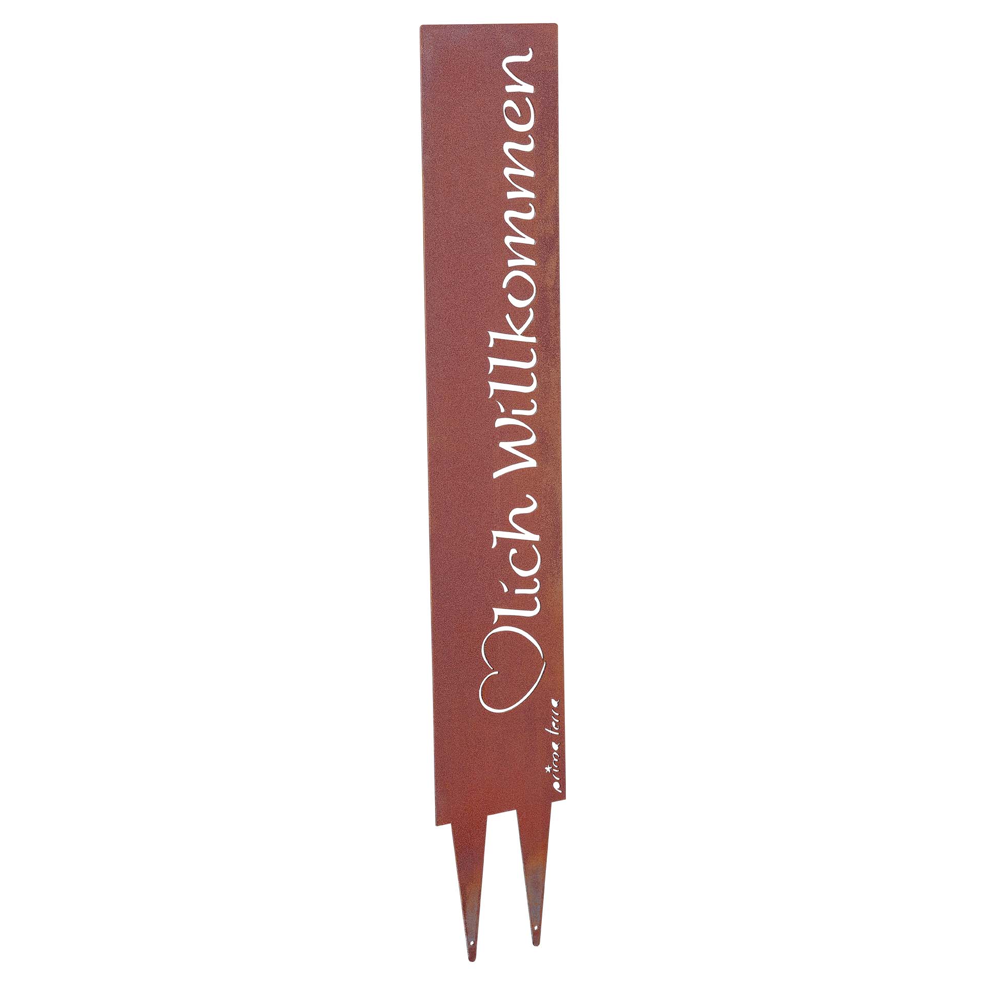 Prima Terra Gartenstele Rost mit Schriftzug Prima Terra Gartenstele Rost mit Schriftzug