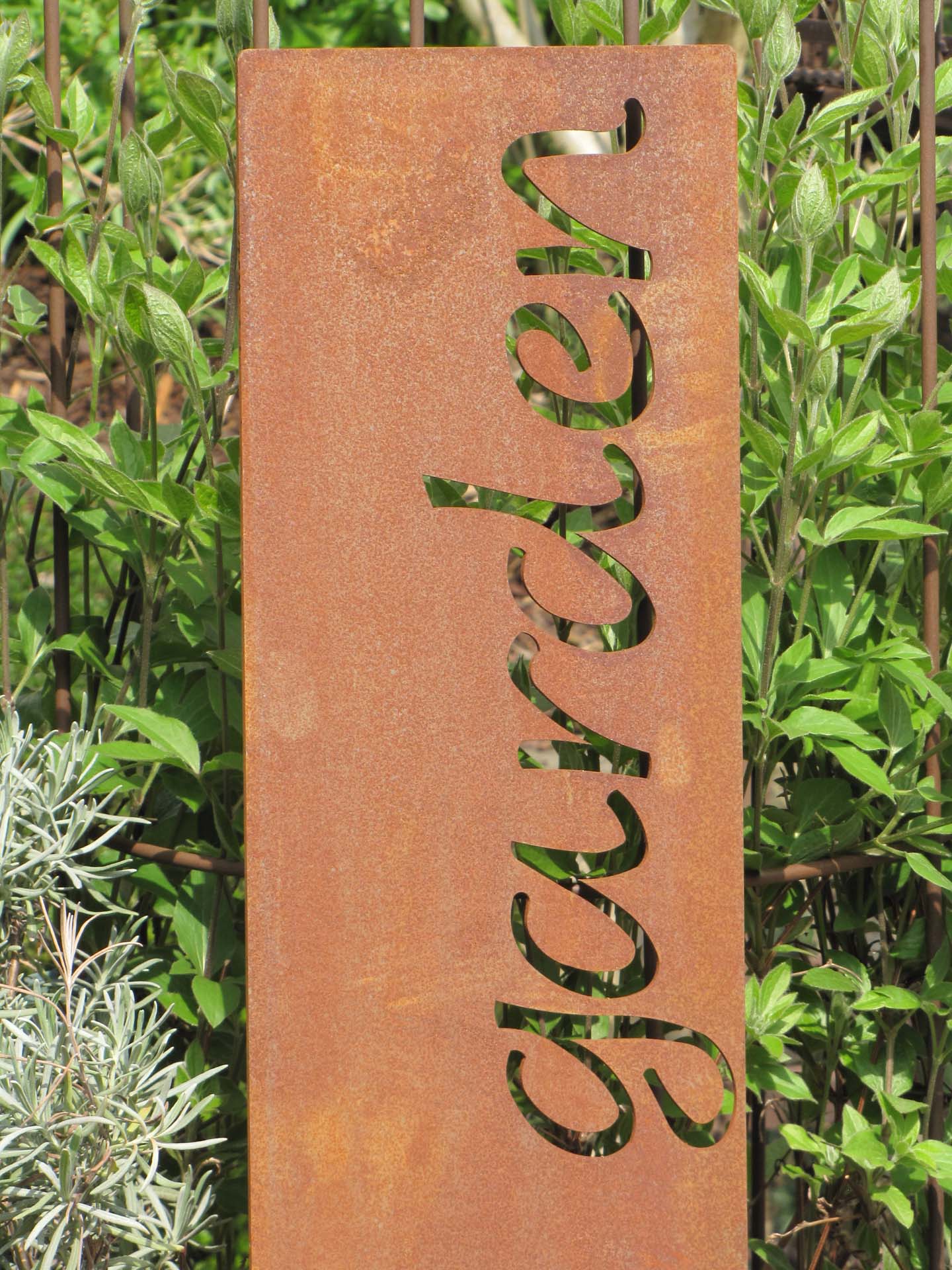 Prima Terra Gartenstele Rost mit Schriftzug Englisch Prima Terra Gartenstele Rost mit Schriftzug Englisch