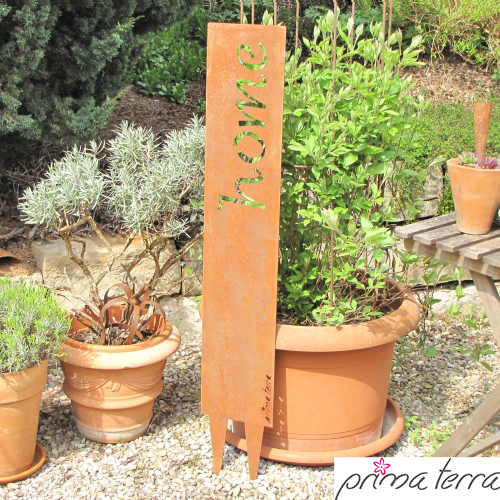 Prima Terra Gartenstele Rost mit Schriftzug Englisch Prima Terra Gartenstele Rost mit Schriftzug Englisch