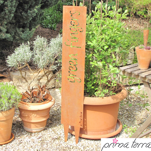Prima Terra Gartenstele Rost mit Schriftzug Englisch Prima Terra Gartenstele Rost mit Schriftzug Englisch