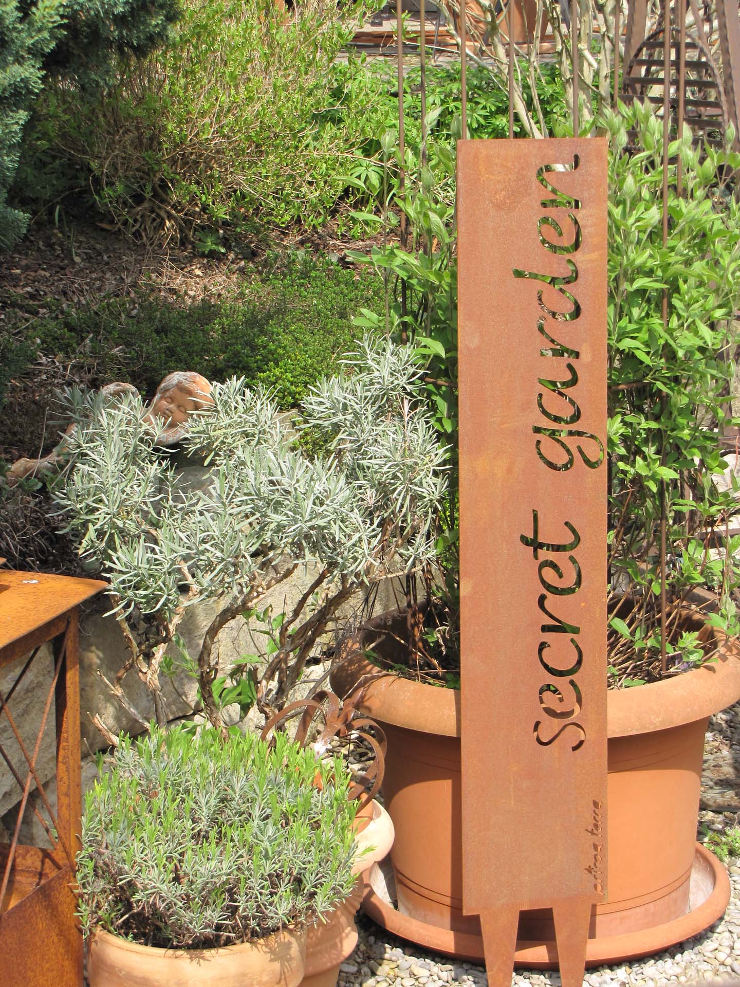 Prima Terra Gartenstele Rost mit Schriftzug Englisch Prima Terra Gartenstele Rost mit Schriftzug Englisch