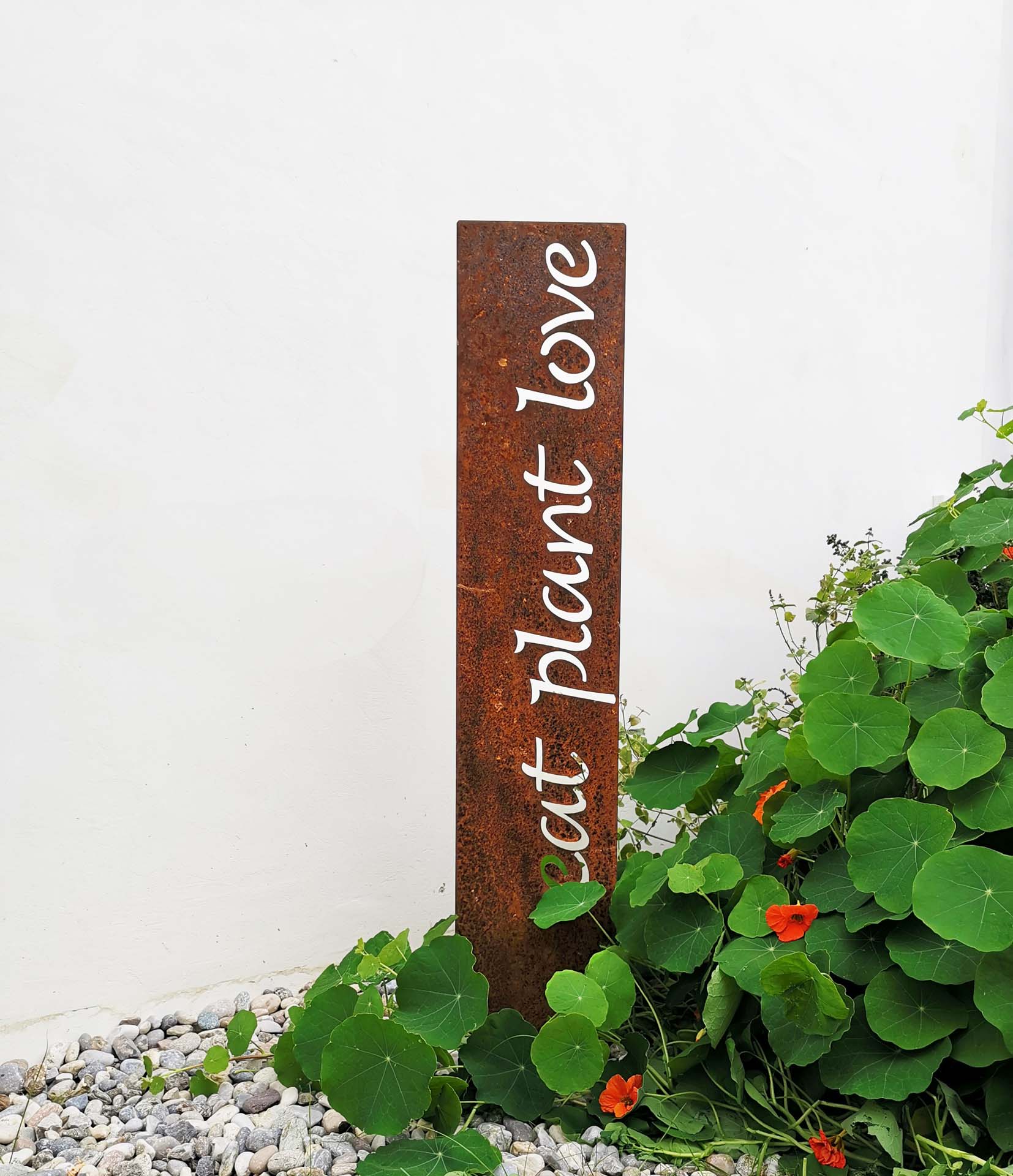 Prima Terra Gartenstele Rost mit Schriftzug Englisch Prima Terra Gartenstele Rost mit Schriftzug Englisch